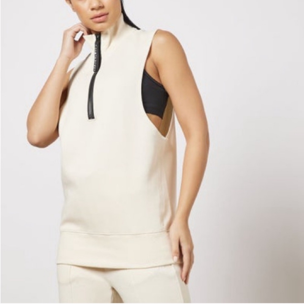 Adidas Karlie‎ Kloss Stylish white/Cream sleeveless vest Zip Medium